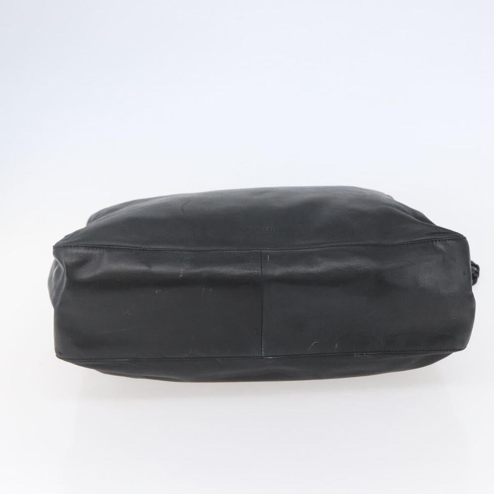 PRADA Shoulder Bag Leather Black - Picture 9 of 9